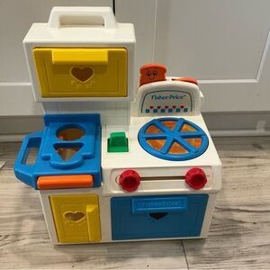 1990 fisher price toddler vintage play kitchen stove